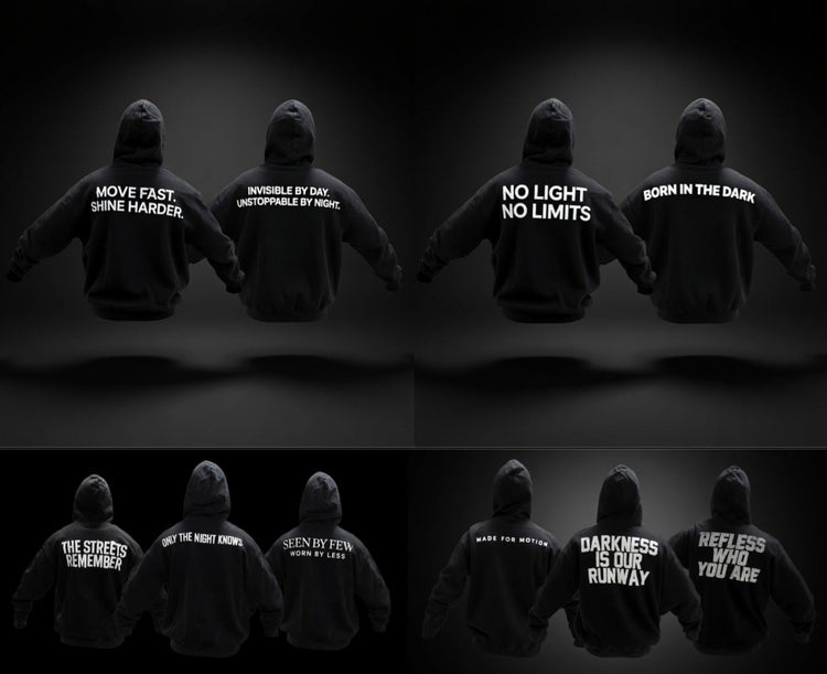 KineryX Drop 01 Hoodies — heavyweight reflective hoodies built for the streets and beyond