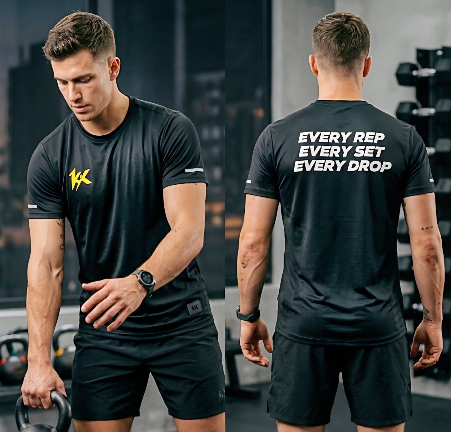 Every Rep Every Set Every Drop Tee — Reflective Vinyl