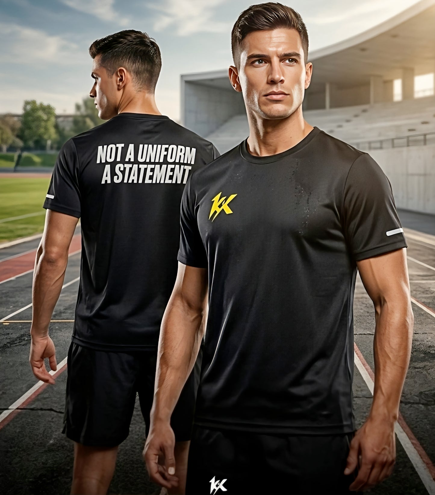 Not A Uniform. A Statement Tee — Reflective Drop-Shoulder