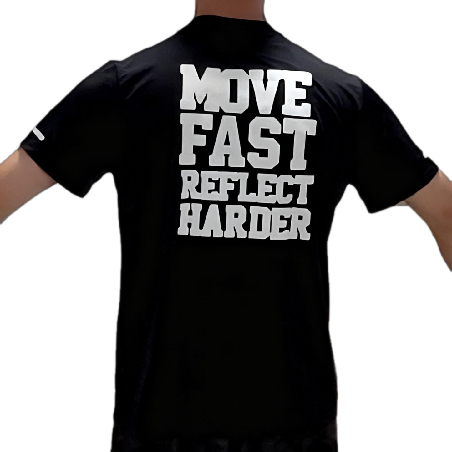 Move Fast Reflect Harder Tee — Oversized Reflective