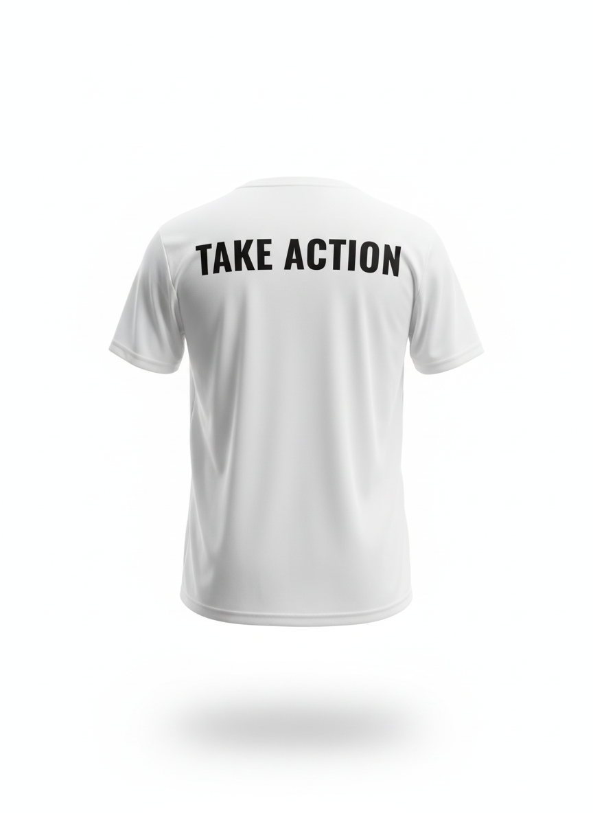 Take Action Tee - Blanco / 2XS - T-Shirt